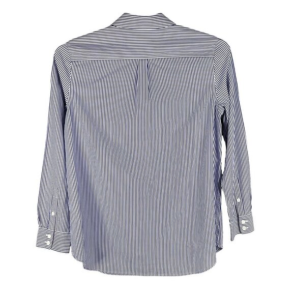 Vineyard Vines Womens 8 Relaxed Fit Purple Striped Button Up Shirt Plaid Pocket - Picture 8 of 15